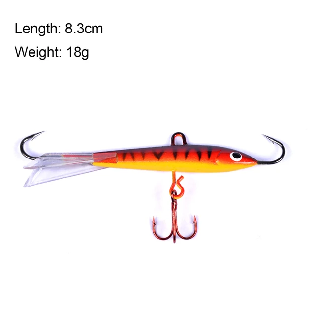 1Pc Colorful Balancers for Winter Fishing Lures Tackle 8.3cm 18g Jigging Rap With a Minnow Profile Hard Bait Pesca Tackle Orange