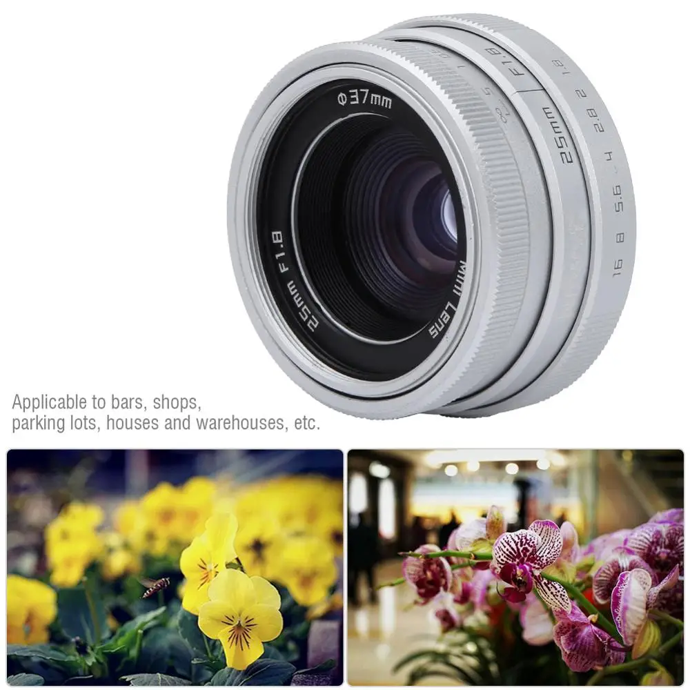 25 мм F1.8 Mini CCTV C Mount широкоугольный объектив для Sony Nikon Canon DSLR слабого освещения