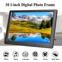 10 дюймовая цифровая фоторамка Модернизированный 1280x800 высокого Разрешение полный Дисплей видеоплеер календарь, будильник