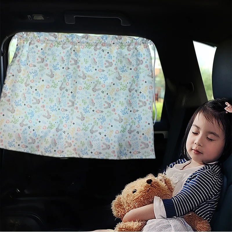 

Ins Kids Cherry Car Background Cloth Wall Tapestry Sun Shade Side Window Shade Curtain Sunscreen Heat Insulation Cloth