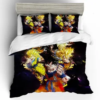 

Dragon Ball Bedding Set Home Textiles Bed Duvets and Linen Sets Japan Bed Linen Cotton King Size Duvet Cover Bedding Set