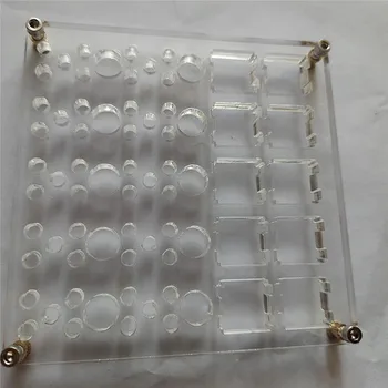 

10-hole Transparent Acrylic Position Lubricating Plate for Mechanical Keyboard lubricate Switch tester DIY Tool