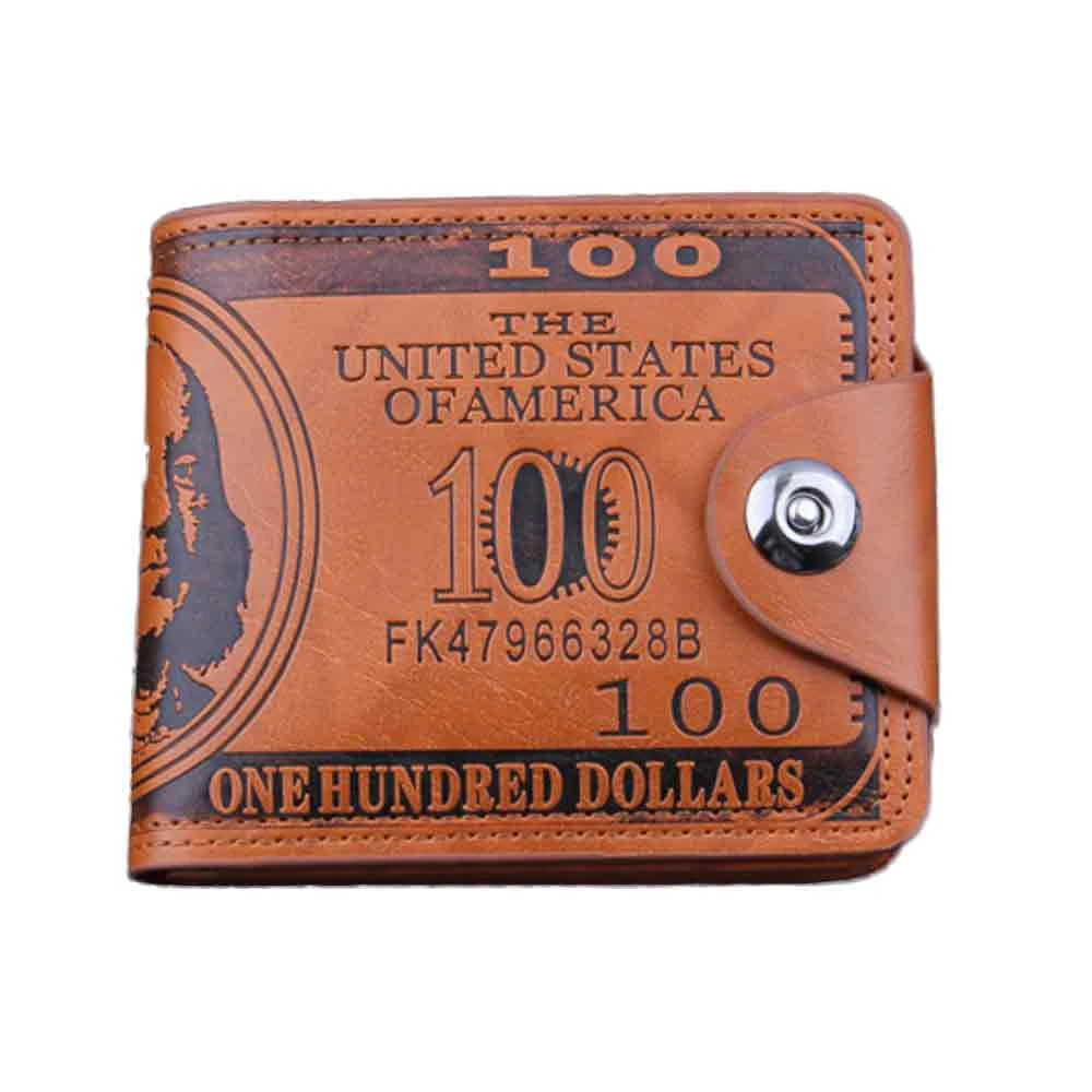 

Men Leather Wallets England Style With Coin Pocket Brown Hasp Wallets Purse Dollar Male High Quality Wholesale Price 815