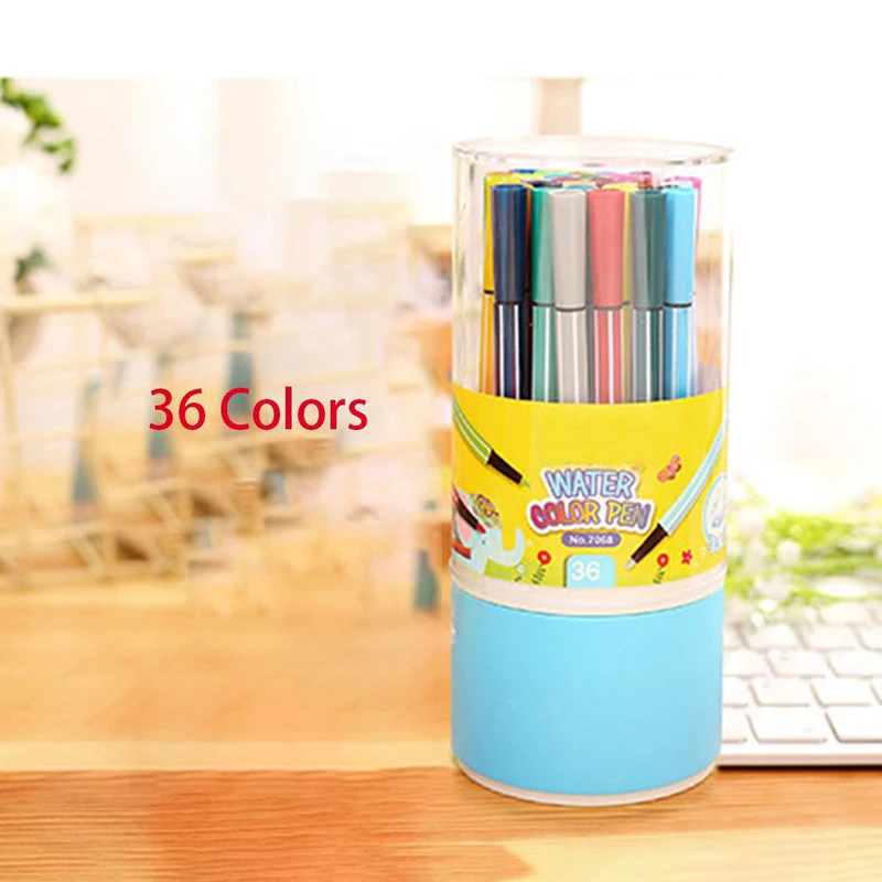 36PC 36 V/24/18/12 Цвет Mark с рисунком; детские моющиеся воды Цвет Pen нетоксичные товары для рукоделия - Цвет: 36PC