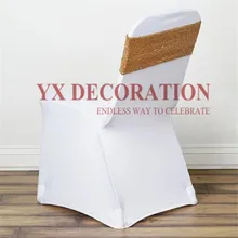 Все блесток повязка на стул створки галстук-бабочка для банкета свадьбы спандекс чехлы для стула украшения