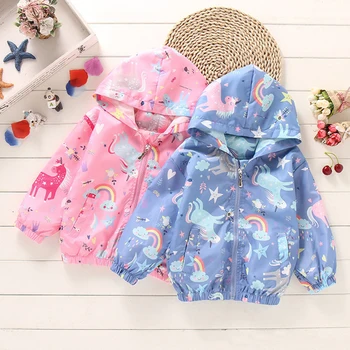 

Jackets 2020 new outdoor jacket windbreaker Baby Girls Coat girl hooded coat flower children outerwear clothing Lovely Outfits