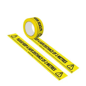 

Practical Pvc Floor Warning Tape Safety Tape 2M Metre Apart Social Safe Distancing Floor Tape 33 M X 48Mm