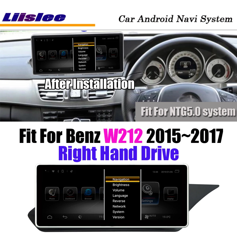 Clearance Liislee Android 7.1 For Benz W212 2015~2017 RHD Right Hand Drive RHD Stereo Carplay Screen Wifi Map GPS Navigation Media System 1