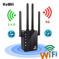 Kuwfi 300/1200mbps sem fio wifi repetidor extensor wi fi banda dupla ap roteador wi-fi amplificador de longo alcance impulsionador sinal