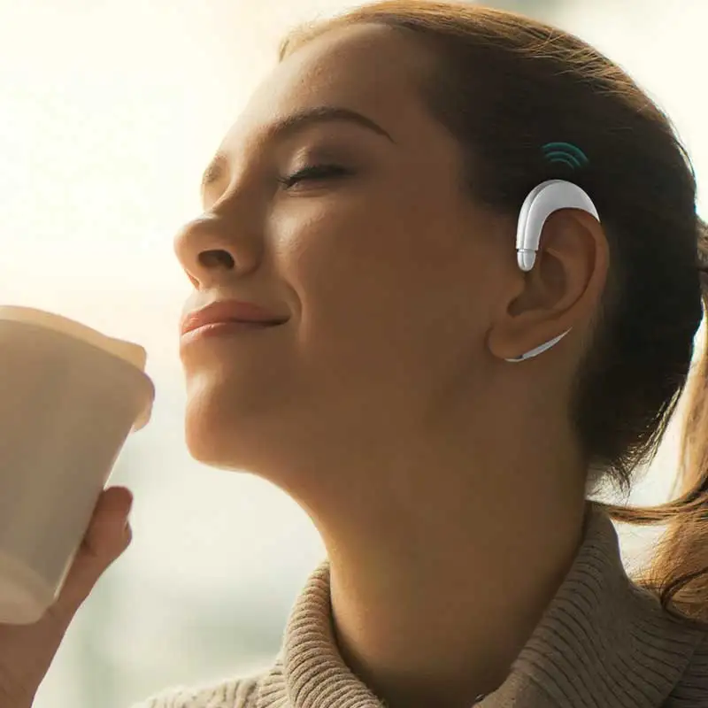 Одиночные беспроволочные Bluetooth наушники с шумоподавлением Бизнес Беспроводная гарнитура наушники с микрофоном съемный наушник