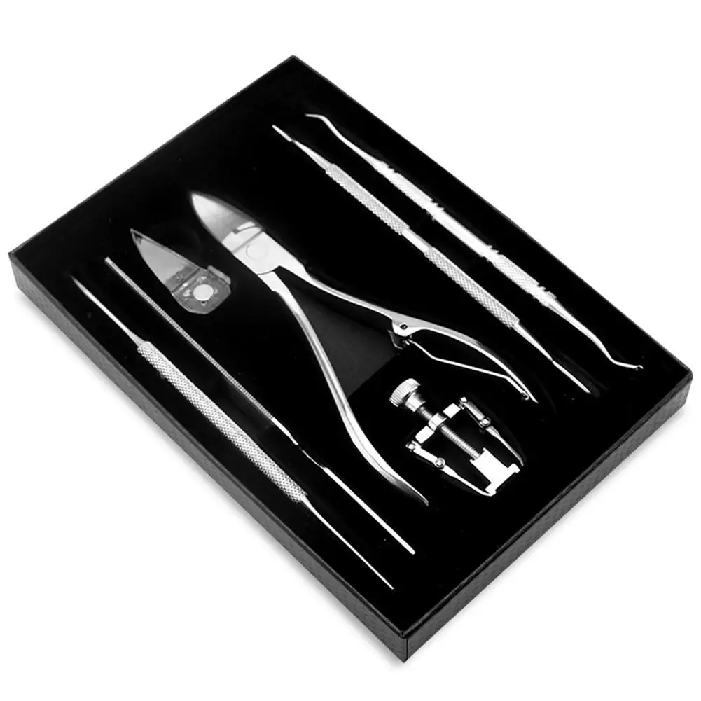 

Hot 7Pcs Cuticle Remover Kit Ingrown Nails Clipper Trimmer Manicure Pedicure Tool