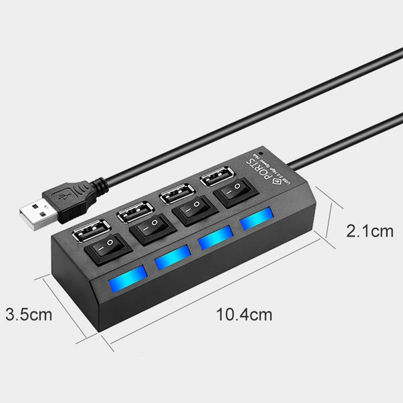 New 4/7 Ports USB HUB 2.0 3.0 High Speed USB Splitter Expander Multi-Port Independent Switch for PC Laptop Windows New 4/7 Ports USB HUB 2.0 3.0 High Speed USB Splitter Expander Multi-Port Independent Switch for PC Laptop Windows
