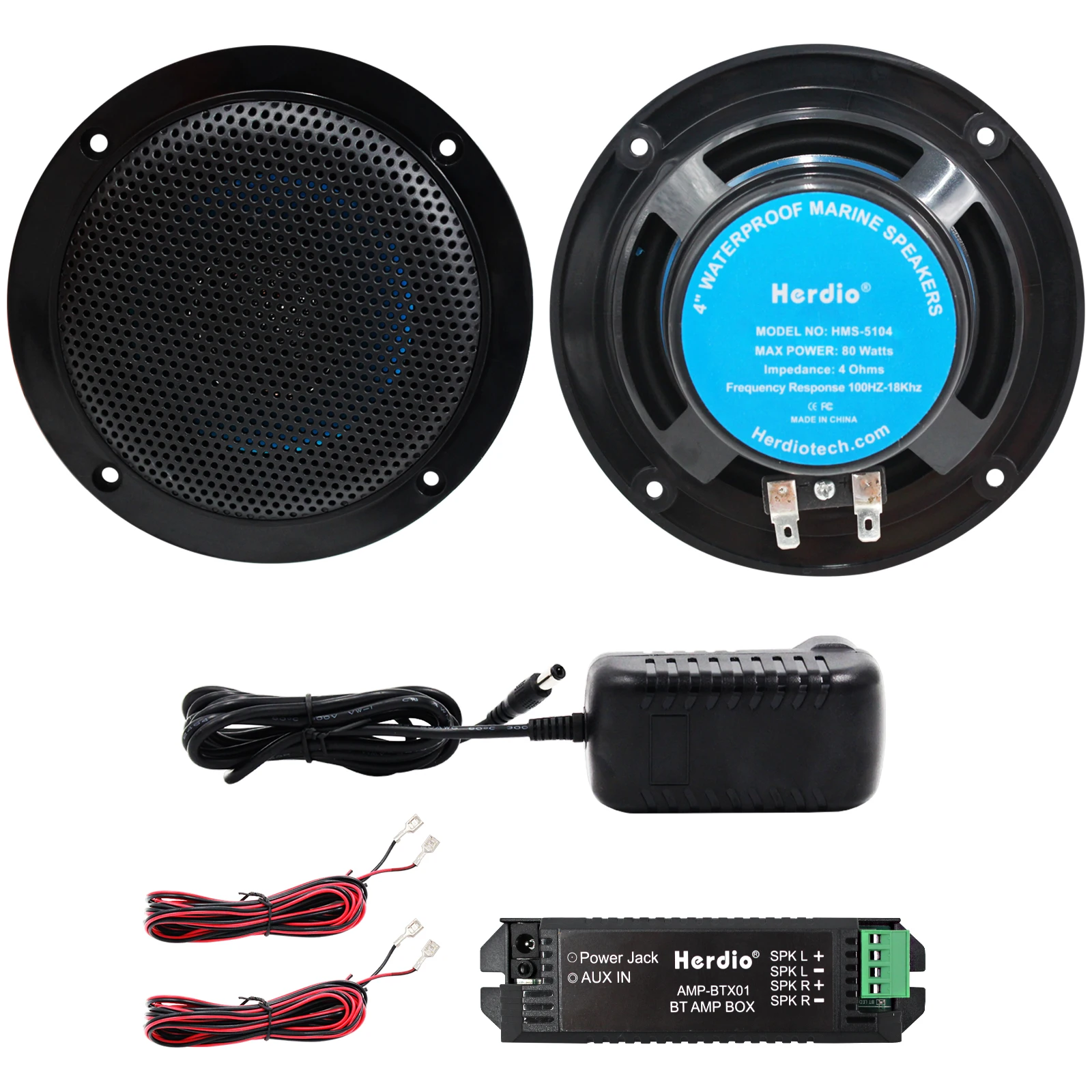 Herdio 8Ohm 160W Bathroom Bluetooth Ceiling Speaker Background Music System Waterproof In-Ceiling Speaker For Home Theater 1Pair