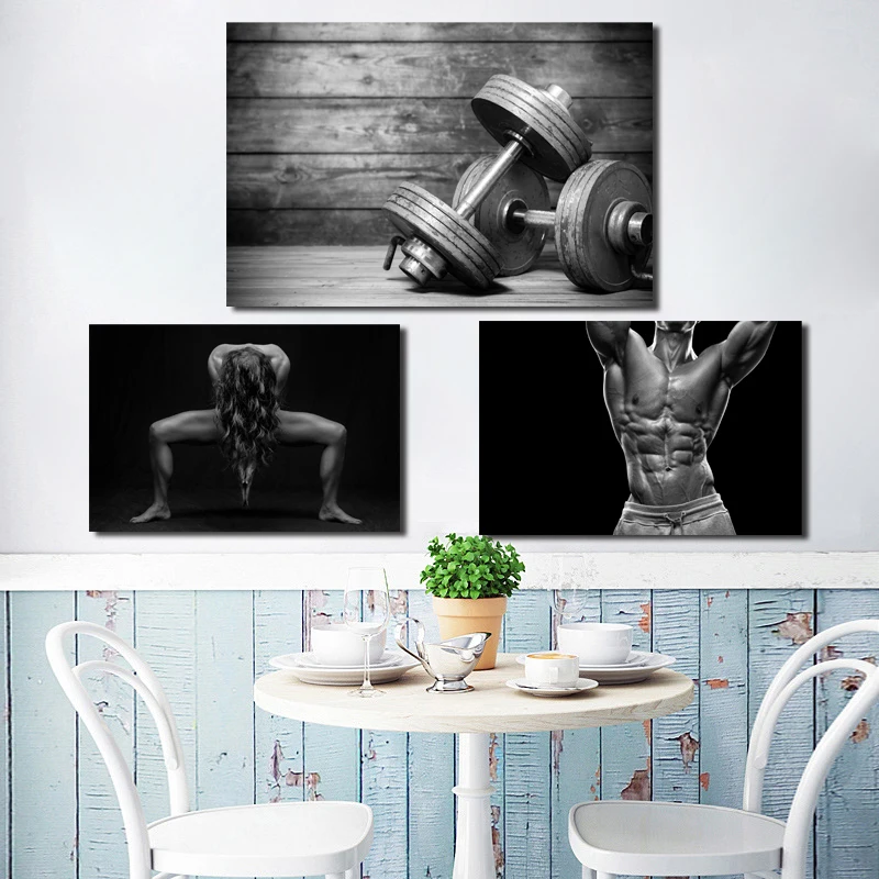 Для спортивного зала фитнеса бодибилдинга обои HD настенные художественные Холст