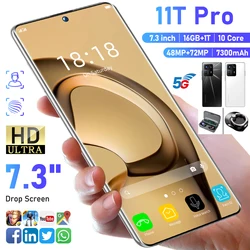 Original 11T Pro Global Version Mobile Phones Android12.0 7.3 Inch Full Screen смартфоны Smartphone 7300mah Battery Phone