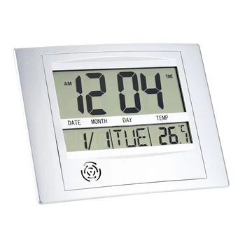 

LCD Digital Wall Clock With Thermometer Electronic Temperature Meter Calendar Indoor Desk Digital Wall Clock home decor