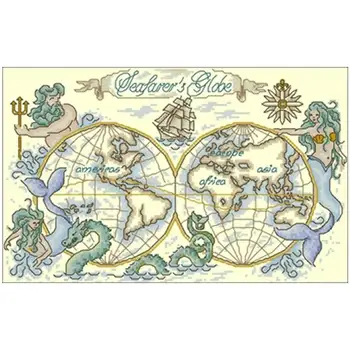 

World Map (3) patterns Counted Cross Stitch 11CT 14CT 18CT DIY Chinese Cross Stitch Kits Embroidery Needlework Sets home decor
