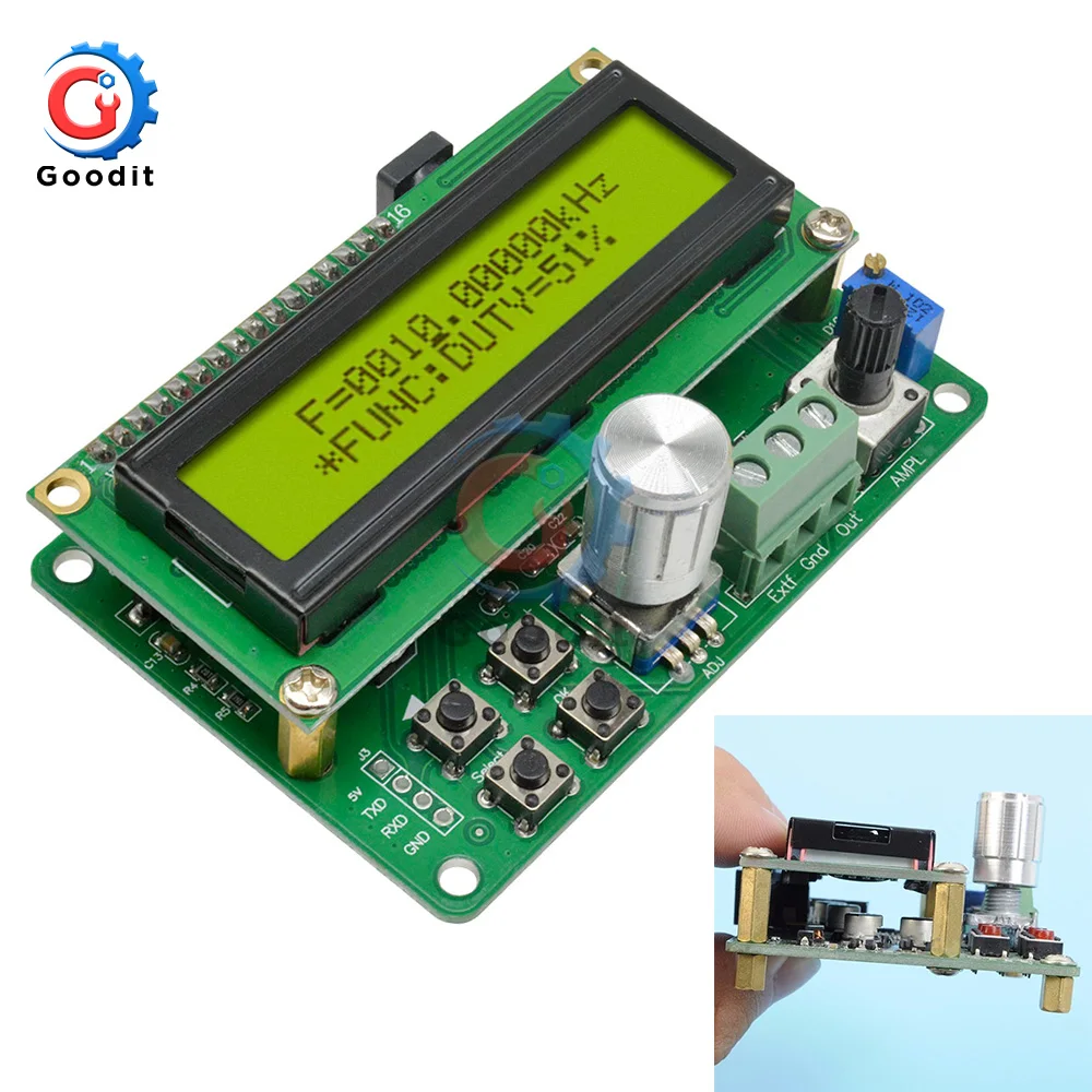 FG-100 FG-200 DDS Funzione Generatore di segnale Contatore di frequenza 0,01 Hz - 500 KHz Modulo sorgente segnale Sinusoidale + Quadrato + Forma d'onda a dente di sega  1420