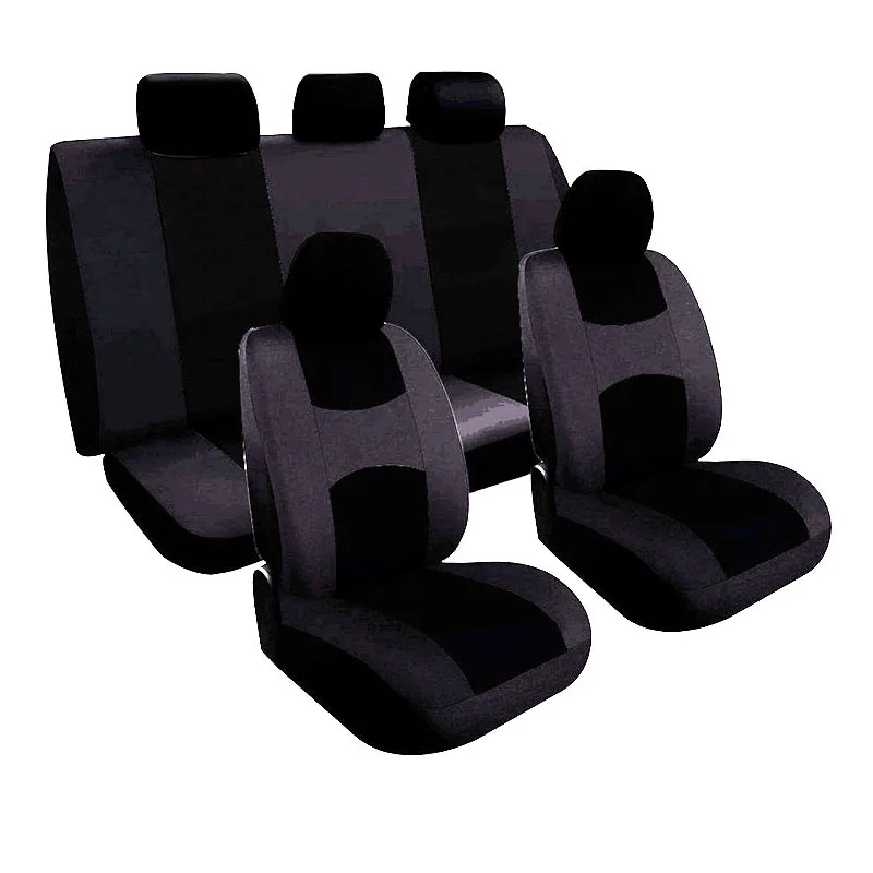 1set black 1 комплект/9 шт. новые высококачественные универсальные автомобильные чехлы для сидений авто Интерьер Стайлинг украшения защита универсальные подходят аксессуары для интерьера - Название цвета: 1set black