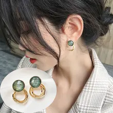 Новые металлические геометрические круглые серьги-гвоздики для женщин и девушек модные современные ювелирные изделия круглые серьги женские Brincos аксессуары