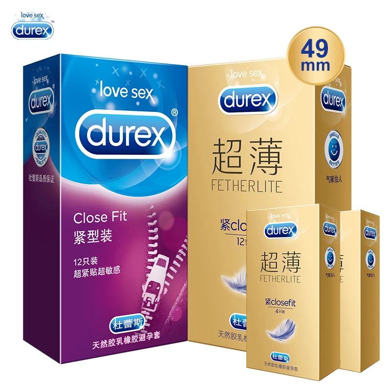 Durex презервативы 30 шт. маленькими Размеры 49mmm из натурального латекса тонкий