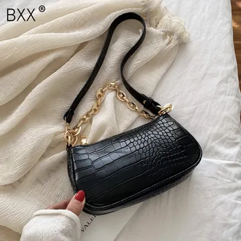 

[BXX] Stone Pattern PU Leather Shoulder Bags For Women 2020 Chain Design Crossbody Handbags Lady Travel Fashion Hand Bag HL961