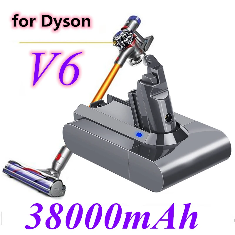 38000mAh 21.6V 38Ah Li-ion Battery for Dyson V6 DC58 DC59 DC61 DC62 DC74 SV09 SV07 SV03 965874-02 Vacuum Cleaner | Электроника