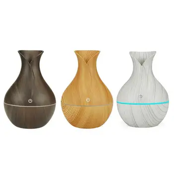 

Aroma Air Humidifier Wood Grain With LED Lights Essential Oil Diffuser Cool USB Purifier Aromatherapy Rechargeable Maker Mi G5L1