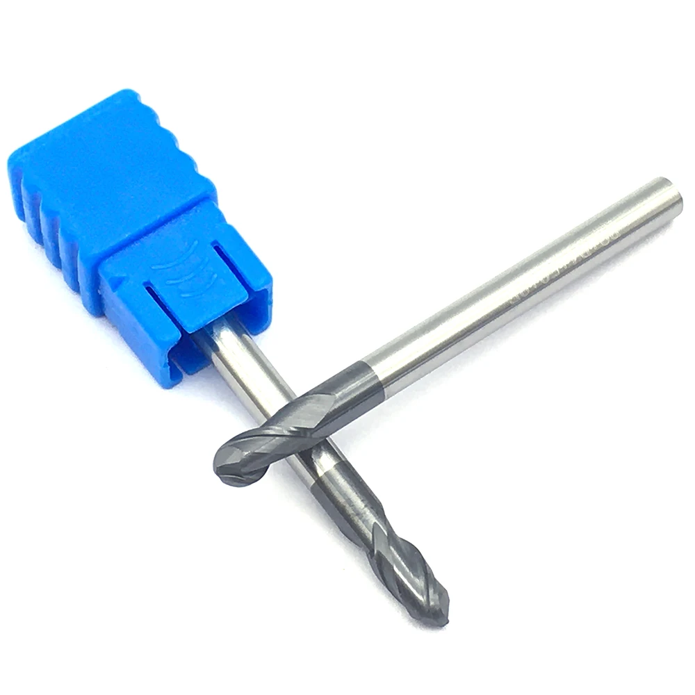 1PC R2.0XD4X50L 2 flute CNC Milling Cutter HRC50 Tungsten Steel Ball Nose End Mill Solid Carbide Ball Nose Cutting Tools