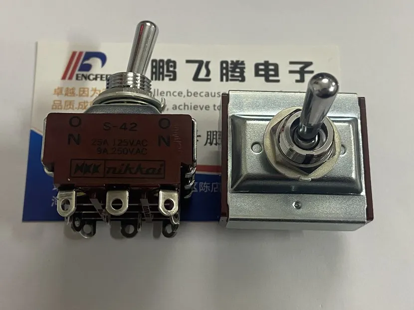 1 шт Япония NKK S-42 25A125VAC тумблер 12 футов 2-х скоростная Рокер кулисный переключатель
