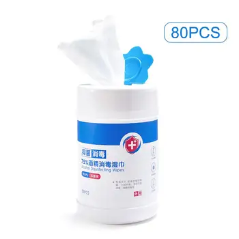 

80PCS Cleaning Hand Wipes Disposable Sterilization Alcohol Wipes With 75% Alcohol Disinfecting Wipes Alcohol Swabs Pads Wipes
