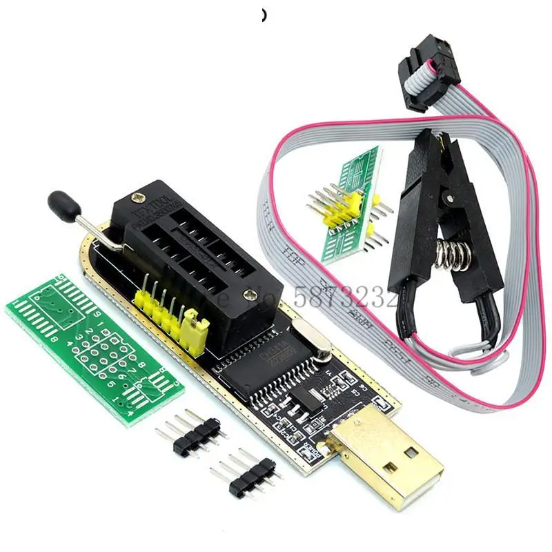 USB-программатор CH341A 24 25 серия EEPROM модуль программатора с флэш-BIOS + зажим SOIC8 SOP8 для