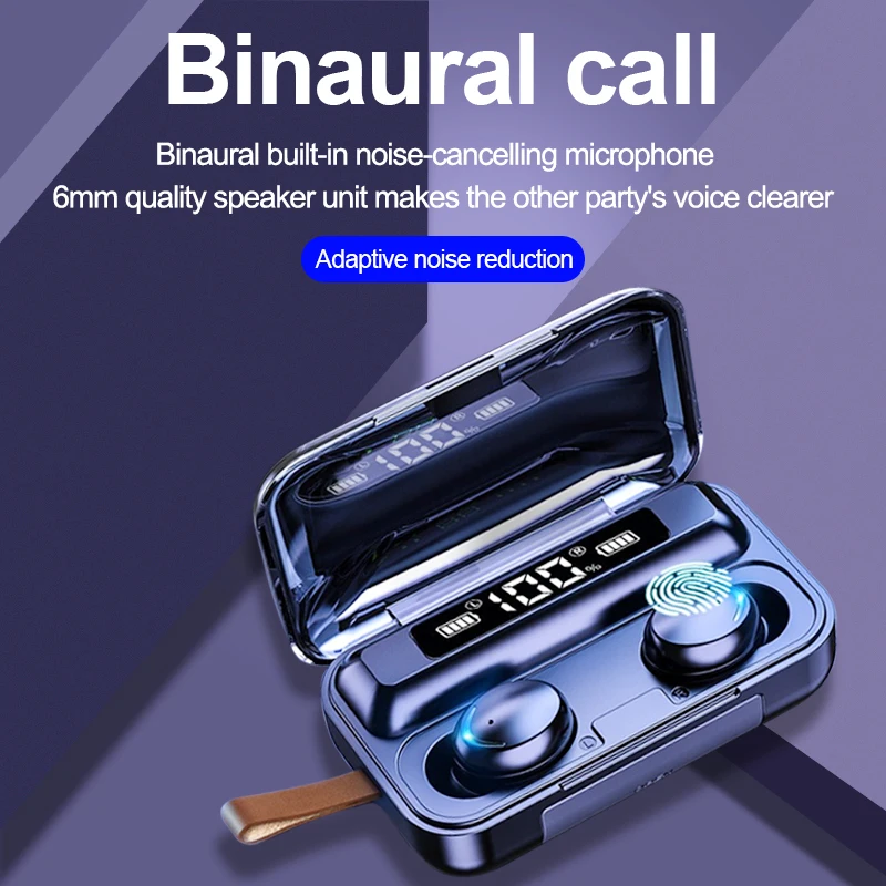 TWS-наушники KUGE Bluetooth 5 0 2200 мА ч с зарядным устройством беспроводные наушники 9D