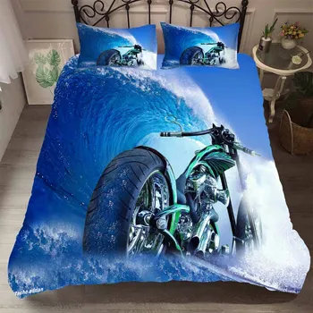 

Motorcycle Surfing Bedding Set Bedroom Decor Hypoallergenic Boys Gift Comforter Cover Quilt Cover 1PC Duvet Cover Pillowcase
