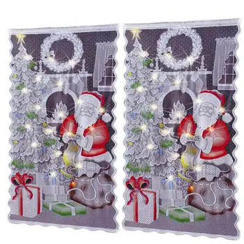 

2pcs Christmas Curtains Santa Clause Printing Reindeer Printed Curtains For Living Room Bedroom Kids' Curtain Home Textiles