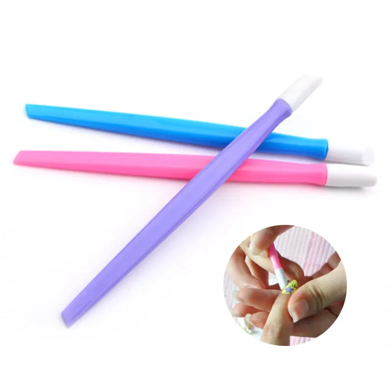 

Phototherapy Nail Press Sticker Embossed Stick Dead Skin Pusher Pens White Silicon Press Scrape Tool Nail Sticker Embossed Stick