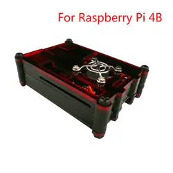 Raspberry Pi 4b чехол акриловый 9 слойный ящик в сборе с охлаждающим вентилятором корпус крышка Красочный для Raspberry Pi 4B горячий набор