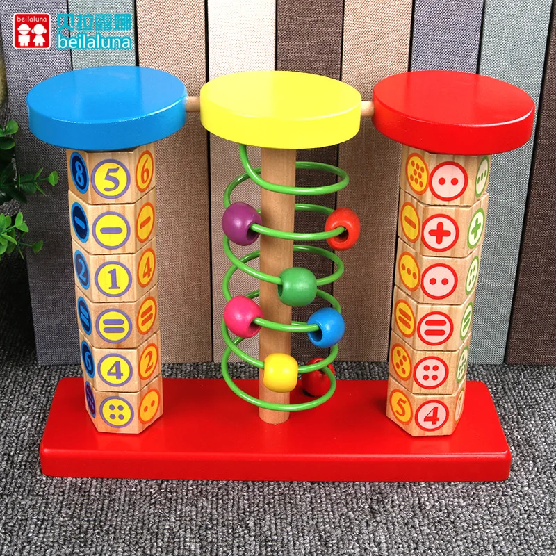 

Multi-functional Preschool Vertical Type Calculation Frame with Numbers Points Bead Rack Children Intelligence