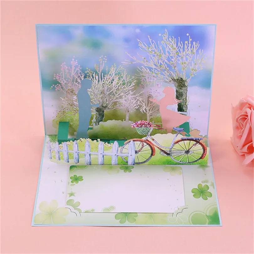  3D Valentine's Day Romantic Greeting Card Popped Greeting Card Love Romantic wedding invitations Gi - 4000510717001