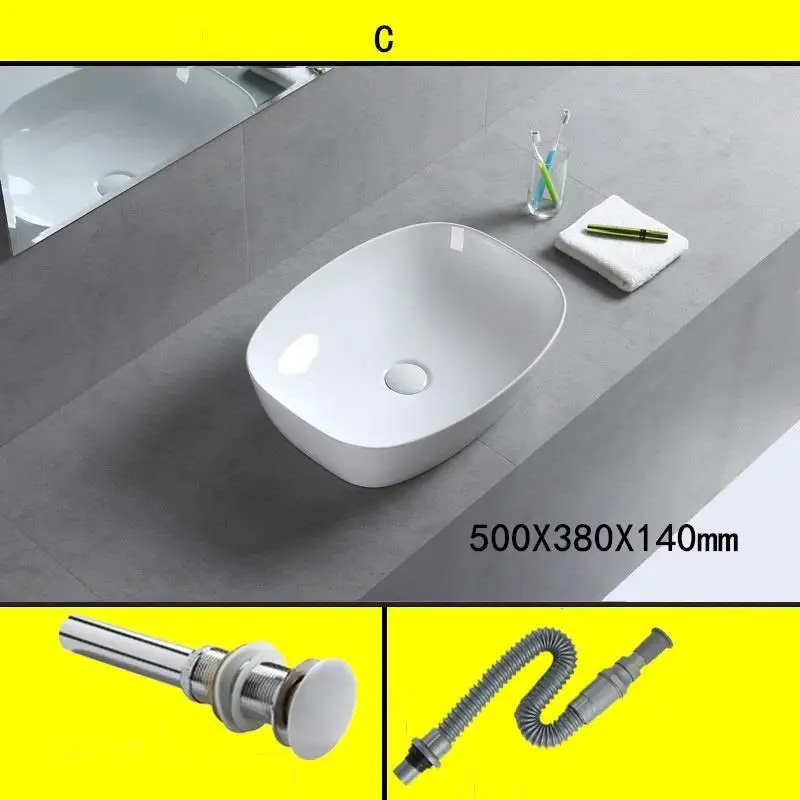 Туалет Salle De Bain Vanity Wasbak Waschbecken Fregadero Wastafel Pia Para Evier Куба Banheiro Ванная комната раковина умывальник раковина - Цвет: Version U