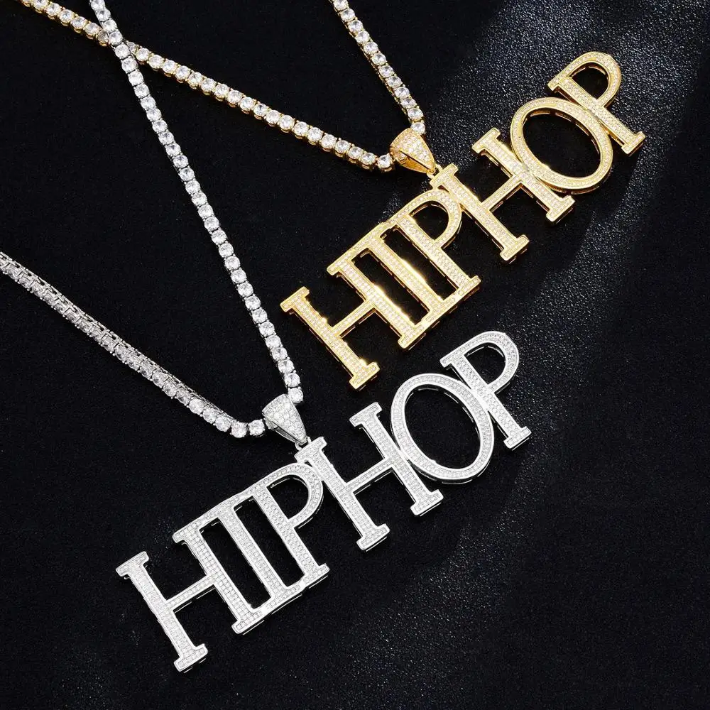 

Hip Hop Custom Name Bubble Cubic Zirconia Bling Combination Words Iced Out Chain Pendants & Necklaces For Men Jewelry