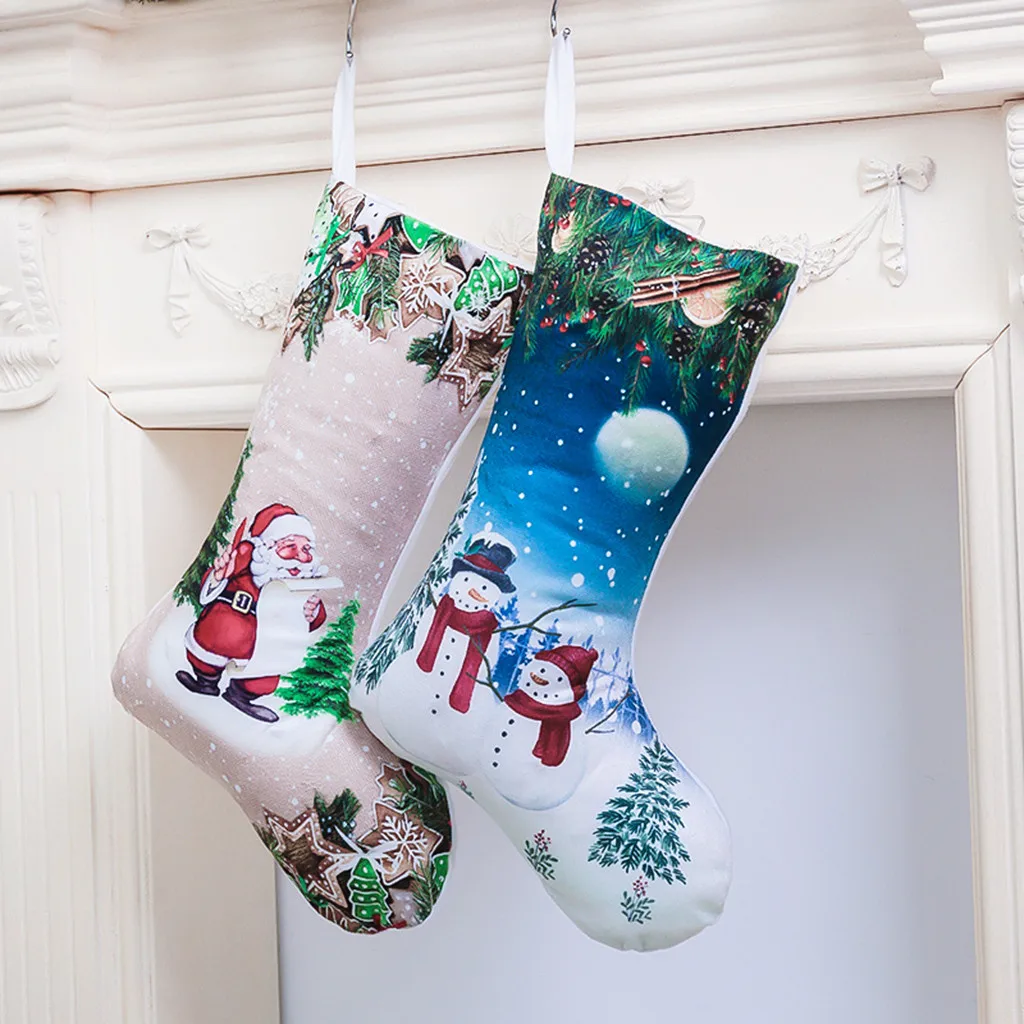 Merry Christmas LED Hanging Gift Candy Large Socks Decoration новогодние украшения christmas decorations for home navidad natal