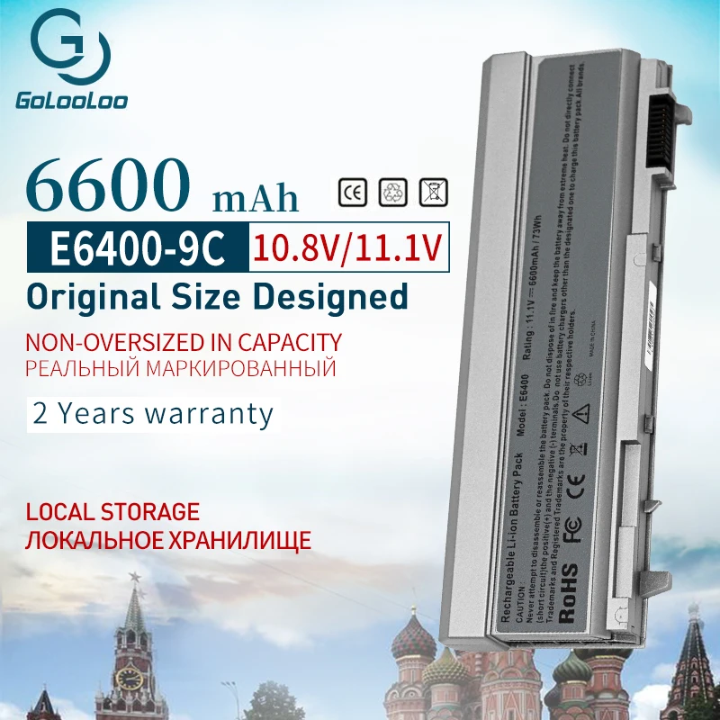  Golooloo 9 Cells Laptop Battery for Dell Latitude E6400 E6410 E6500 E6510 for Precision M2400 M4400