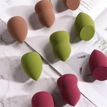 Красочная губка для лица, блендер, профессиональный инструмент для макияжа яиц, сухая и влажная Тональная основа, пуховка для пудры