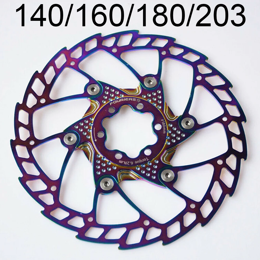 

Fouriers MTB Bike Bicycle Disc Brake Rotor 6 Bolt Floating 140 160 180 203mm Stainless Steel Brake Rotor