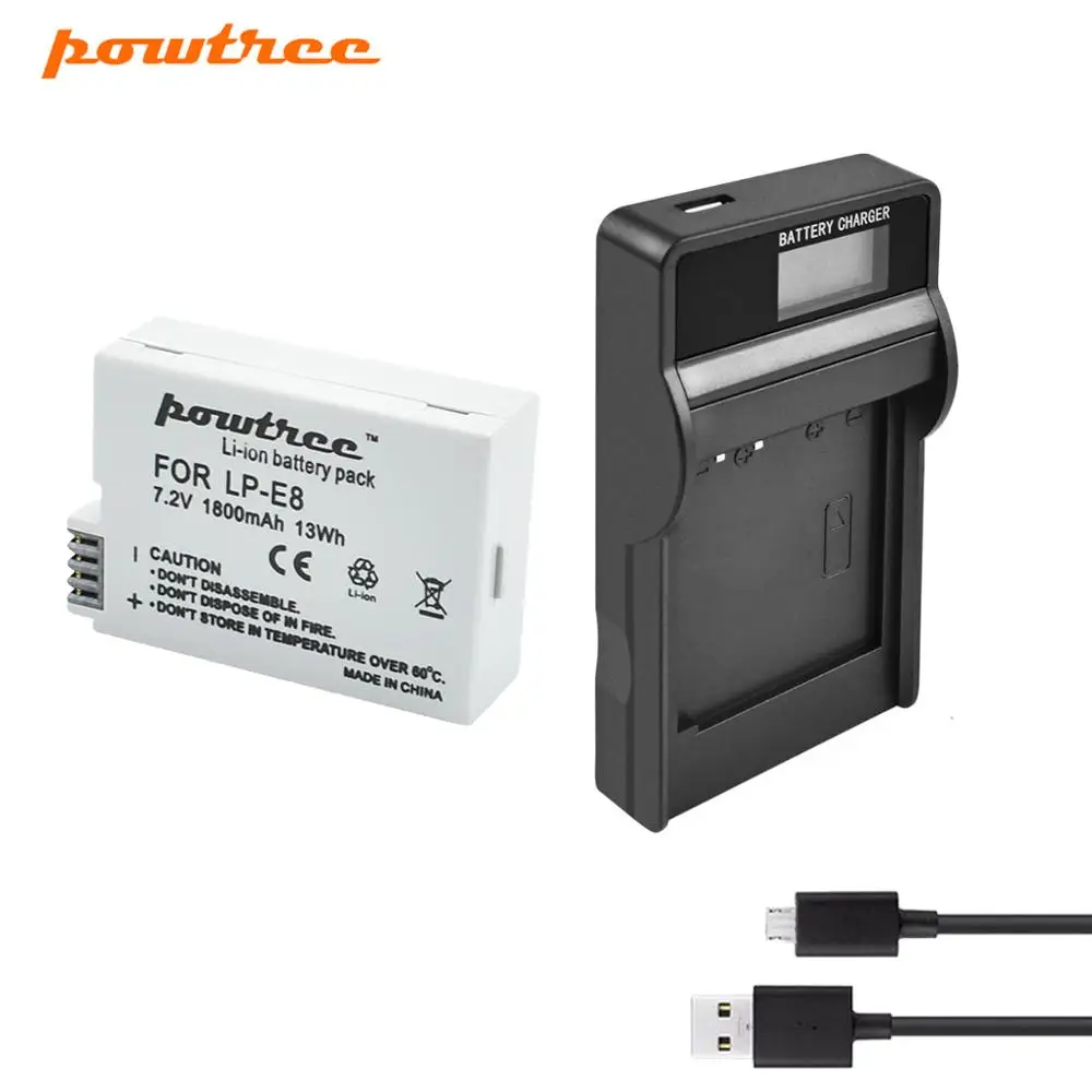 Аккумулятор Powtree для цифровой камеры Canon Сменный аккумулятор цифровых зеркальных