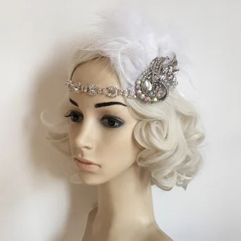 

Flapper Headband 1920s Headpiece Diamante Crystal Chain Wedding Party Favors Fancy Dress Women Hair Accessory
