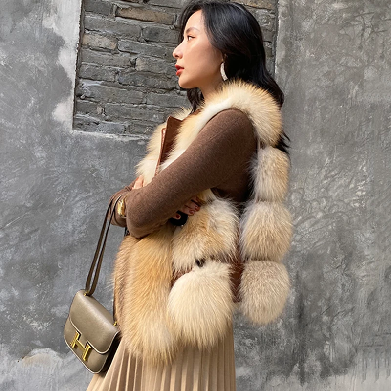 rf20205 2020 New Arrival Women's Real Gold Fox Fur