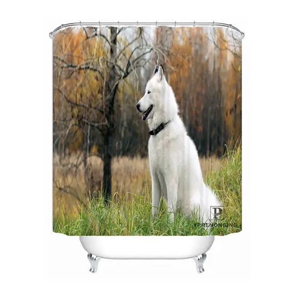 Shower Curtain Пользовательские немецкая овчарка Собака водонепроницаемый Душ занавес для ванной комнаты s крючки полиэстер ткань разные размеры#180421-Sina-08 - Цвет: Shower Curtain