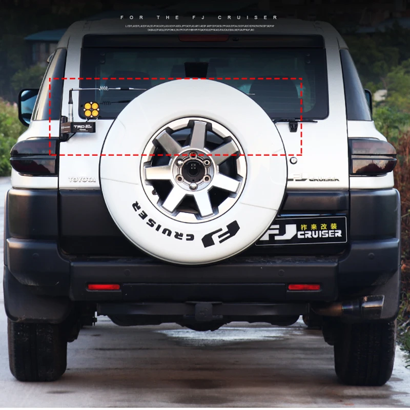 Radio Antenna Tailgate Support Accessories Car Tailgate Bracket Replacement Tail box Door Closing Bracket Radio Antenna Bracket Spotlight for Toyota FJ Cruiser